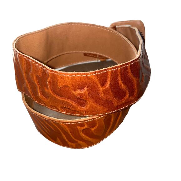 The Ritz Accessories Collection Synthetic Genuine Leather Abstract Pattern Brown main image 4